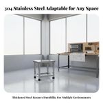 Stainless Steel Square Stool Long-Lasting Construction Utility Seating