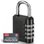 4 Digit Combination Padlock Heavy Duty Waterproof Outdoor Gym Locker Luggage