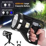 Rechargeable Search Light Powerful LED Spotlight Adjustable Tripod Flashlight