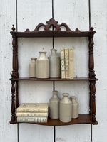 Vintage French Mahogany Wall Shelf 