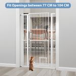 150cm Lockable Pet Gate Metal Cat Gates with 2 Extension Kits