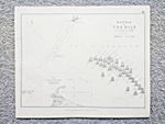 1848 Antique Map Showing the Battle of the Nile in August 1798, Egypt