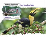 HORNBILLS Birds Hornbill Bird MNH 1v-Stamp Sheet #2463 (2023 Central Africa)