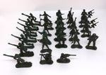 29 Pieces Toy Soldiers Green Colour Plastic Job Lot Loose 2" High