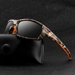Camo Polarized Sunglasses Outdoor Sports Surfing Fishing Square Glasses Eyewear