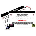 Turkish Nuts And Peanuts Allergy Translation Card