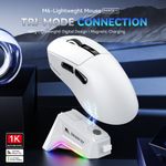 Bluetooth Gaming Mouse Gamer Mice 2.4G Wireless Wired w/ Magnetic Charging Dock