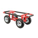 Dolly Trolley Removal Cart 250mm Pneumatic Wheels 400KG Load Metal 75 x 38cm