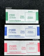 60 Mixed £5 £10 £20 (polymer) GBP Money Bands - 100% Satisfaction SERIES G