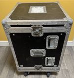 9U Shock Mount Flight Case 19” Rack Front and rear