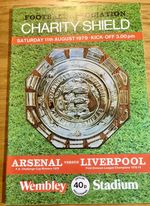 Arsenal v Liverpool FA Charity Shield Programme  1979