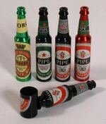Mini Beer Bottle Smoking Metal Tobacco Pipe Collectible Novelty 