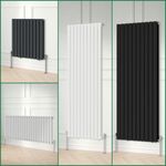 Designer Flat Panel Oval Column Horizontal Vertical Central Heating Radiator UK