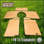 VW T5 / T5.1 Transporter (2004 - 2015) SWB Campervan 3.6mm Ply Lining Kit.