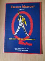 FREDDIE MERCURY TRIBUTE CONCERT PROGRAM WEMBLEY STADIUM 1992