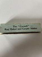 Vintage The "Carnell" Rug Maker Tool In Original Box