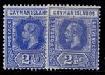 CAYMAN ISLANDS GV SG44 + 44a, 2½d SHADE VARIETIES, M MINT. Cat £22.