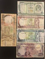 1967 Set Of 5 Banknotes Malta 🇲🇹