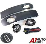 Fit Vw T5 Transporter Fog Lights Lamps + Grilles & Wiring Kit Switch 09-15