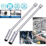14mm + 16mm Thin Wall Magnetic Swivel Spark Plug Socket 12-Point 3/8 Drive UK
