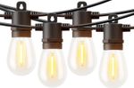 S14 Outdoor Festoon Light LED 49FT Waterproof Garden String Fairy Light 16 Bulbs