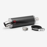 LEXTEK OP8C Real Carbon Fibre Road Legal 51mm Slip On End Can Exhaust Silencer