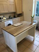 IKEA Stenstorp White Kitchen Island + 2 Stools