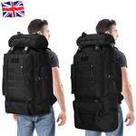 100L Hiking Camping Backpack Extra Large Molle Rucksack Outdoor Luggage Bag NEW