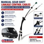 Gear Selector Cables Set Manual Fits Mercedes Sprinter 2.1 CDi 2.7 3.0 906260075