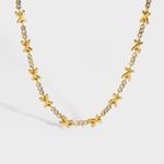 XO Kiss Crystal Women Choker 18K Gold Plated Stainless Steel Necklace Xmas Gift
