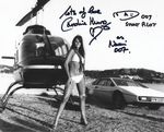 Caroline Munro and Marc Wolff In Person signed photo - James Bond #1