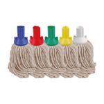 Cotton Mop Heads Replacement Colour Coded Socket Head Heavy Duty 200g