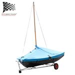 Mirror Dinghy Premium Tailored Waterproof Overboom Sailing Boat Cover Blue