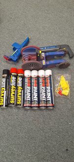 ROCOL Easyline Edge Line Paint Applicator W/Paints White Line Carpark Playground