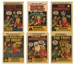 100 Vintage Horror Comic-Style 7x10cm Mylar Bags – Illustrated Flat Zip Pouches