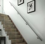 Rothley Handrail Kit Polished Silver Stainless Steel Indoor Banister Rail 3.6m