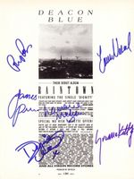 DEACON BLUE ENTIRE GROUP AUTOGRAPHED SIGNED A4 POSTER PHOTO PRINT