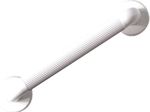 NRS Healthcare Fluted Non-Slip Grab Rail, White Plastic Wall Mounted