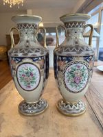 Antique Noritake Japanese Vases Pair x2 31cm Large