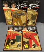 Vintage 1984 LJN Michael Jackson Doll Stage Outfits Lot of 5 -Thriller, Beat It