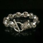 Beast Head Silver Bracelet Men's Bracelet Domineering Transfer Silver Jewelry