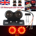 Motorcycle Tail Light LED Motorbike Rear Brake Taillight Stop Lamp Universal 12V