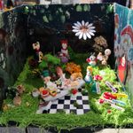 ALICE IN WONDERLAND Diorama/Miniature/ Centerpiece. Quirky and Unique! 