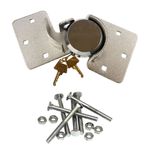 HIGH SECURITY VAN 73MM PADLOCK & HASP SET DOOR LOCK + BOLTS & NUTS SHED GARAGE