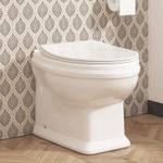 Traditional Back To Wall Rimless Toilet Short Projection & Slim Soft Close Seat
