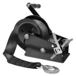 Hand Winch Heavy Duty Hand Crank 3500lbs 33ft Polyester Strap for Boat Trailer