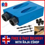 Pocket Hole Jig 6, 8 & 10mm Guides Screw Joint Tool Silverline 868549 Aluminium