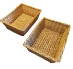 A Pair of Pre-owned Wicker Baskets Excellent Condition Ideal for Storage