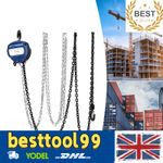 4M 1T 1000KG  Crane Blue Tray Chain Manual Hand Lift Steel Chain Block Hoist NEW