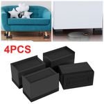 4Pcs/set Heavy Duty Bed Chair Risers Feet Leg Lift Furniture Extra Raisers Stand